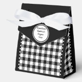 バイカラー・チェック - ブラック＆ホワイト - 4x2x5 テント フェイバーボックス (正面)