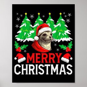 バイカルアザラシ クリスマスパジャマ コスチューム Xmas ホーリー祭り ポスター