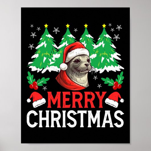 バイカルシールクリスマスパジャマの衣装クリスマスHoli ポスター (正面)