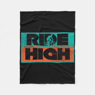 バイカーとマウンテンバイカーのためのライドハイ バイクシャツ フリースブランケット