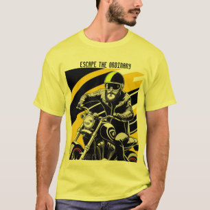 バイカーとライダー向けのクルーザーオートバイグラフィック Tシャツ