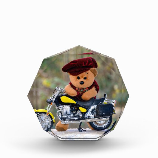 バイカーのテディベア フォトブロック (正面)
