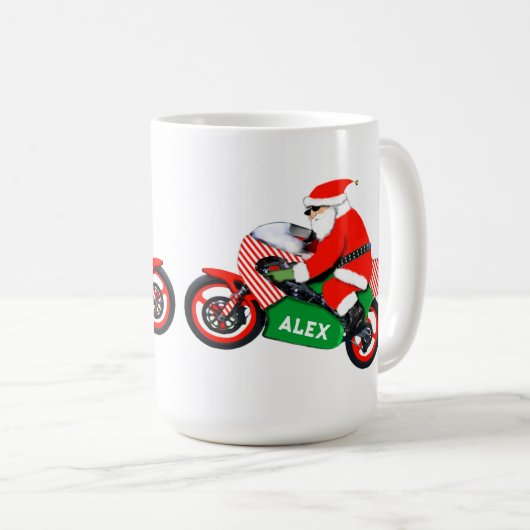 バイカーへのクリスマスプレゼント コーヒーマグカップ (正面右)