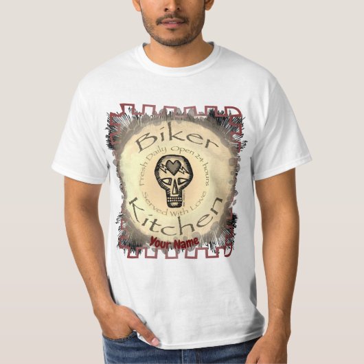 バイカーキッチンTシャツ Tシャツ (正面)