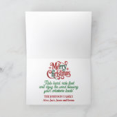 バイカーサンタチョッパーバイククリスマス シーズンカード (内部)