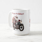 バイカーサンタ クリスマスコーヒーブレイク コーヒーマグカップ (正面左)