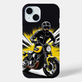 バイカー向けダークライダーアドベンチャーデザイン iPhone 15ケース