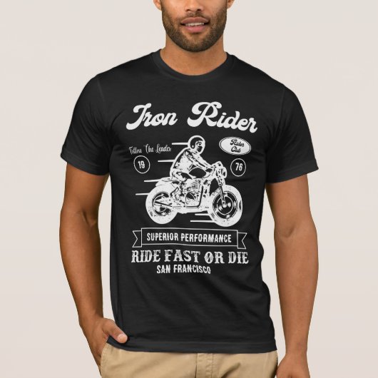 バイカー・クラブスタイル アイアンライダー Tシャツ (正面)