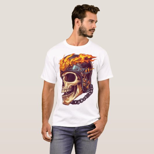 バイカー スカル リーパー Tシャツ (正面フル)