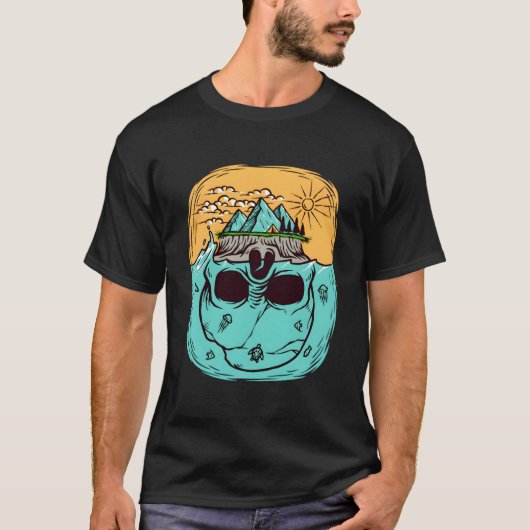バイカー スケルトン ミスティック デス ボーン Tシャツ (正面)