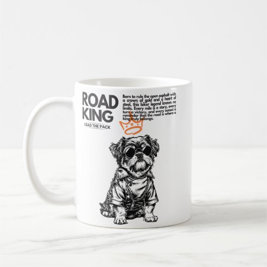バイカー・ドッグ・マグ | バイクギフト コーヒーマグカップ (左)