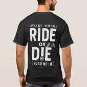 バイカー ブラザーフッド ライド オア ダイ Tシャツ (裏面)