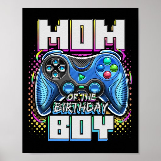 バイキンのお誕生日おめでとうママ ゲーム柄 ポスター (正面)