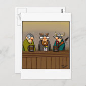 バイキングおもしろい飲み漫画 ポストカード (正面/裏面)