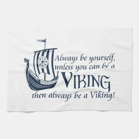 バイキングがあって下さい! キッチンタオル (横)