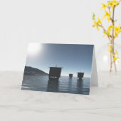 バイキングが月に照らされた夜に迫る長老 カード (黄色い花)