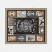 バイキングが自分の立場に立信じつ フリースブランケット (正面(横))