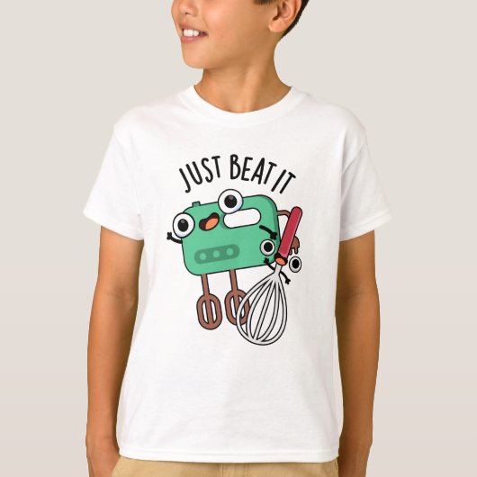 バイキングで勝負だ!おもしろいパン作りダジャレ Tシャツ (正面)