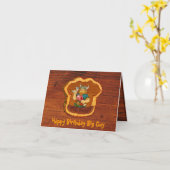 バイキングのカスタマイズ可能な文字のメッセージカード カード (黄色い花)