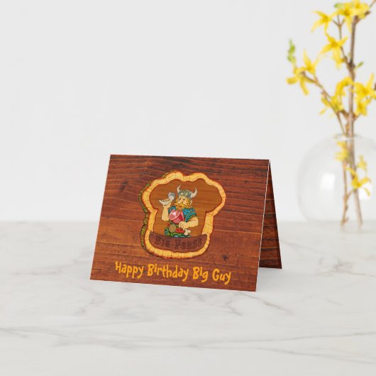 バイキングのカスタマイズ可能な文字のメッセージカード カード (黄色い花)