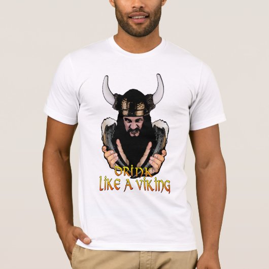バイキングのビール好きのワイシャツ Tシャツ (正面)