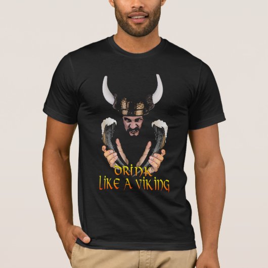バイキングのビール好きのワイシャツ Tシャツ (正面)