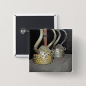 バイキングのヘルメット 缶バッジ (正面&裏面)