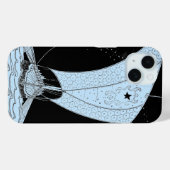 バイキングのロングシップアットナイトブルー Case-Mate iPhoneケース (裏面 (横))