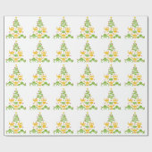 バイキングのヴァルハラのクリスマスツリー ラッピングペーパー (フラット)