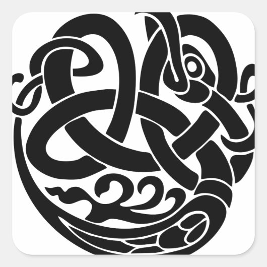 バイキングの世界蛇行の世界のイーターJormungandr スクエアシール (正面)