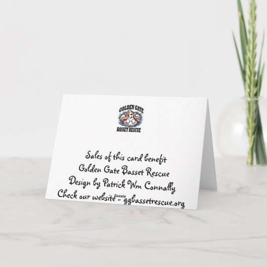 バイキングの休日のバセット犬カード シーズンカード (裏面)