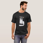 バイキングの兜と爪をした猫 Tシャツ (正面フル)