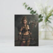 バイキングの女性の戦士の精神 チャネリング ポストカード (スタンド正面)