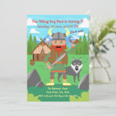 バイキングの子供たちをバースデーパーティーに呼びましょう 招待状 (スタンド正面)