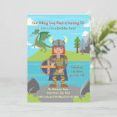 バイキングの少年とドラゴンの誕生日パーティー 招待状 (スタンド正面)