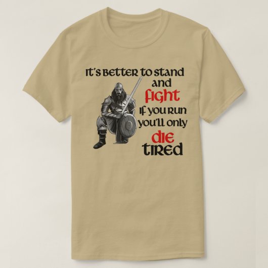 バイキングの戦士スタンドと戦い Tシャツ (デザイン正面)