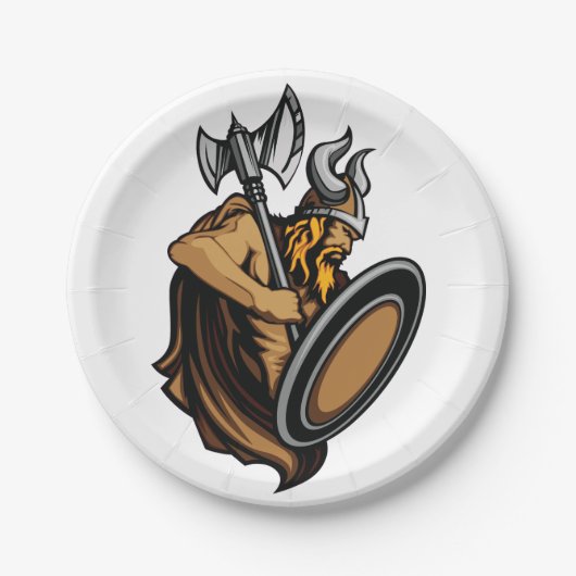 バイキングの戦士 ペーパープレート (正面)