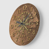 バイキングの戦士 ラージ壁時計 (傾斜)