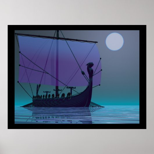 バイキングの旅プリント ポスター (正面)