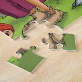 バイキングの漫画のパズル ジグソーパズル (側面)