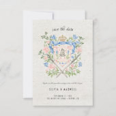 バイキングの狼の紋章の結婚式の予告カード (正面)