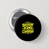 バイキングの王様 誕生日 グラフィティ グラフィック 缶バッジ (正面&裏面)