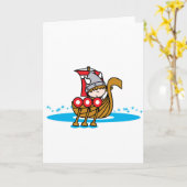 バイキングの男の子 カード (黄色い花)