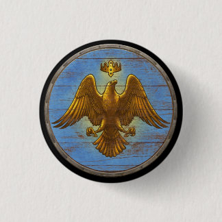 バイキングの盾ボタン-ワシ 缶バッジ