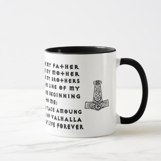 バイキングの祈りの言葉のマグ マグカップ (右)