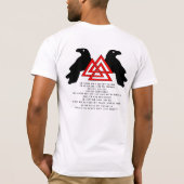バイキングの祈りの言葉のワイシャツ Tシャツ (裏面)