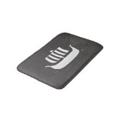 バイキングの背景色カスタムのロングボート船 バスマット (アングル)