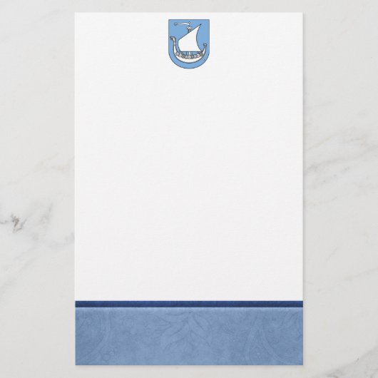 バイキングの船の紋章付き外衣 便箋 (正面)