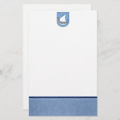 バイキングの船の紋章付き外衣 便箋 (正面/裏面)