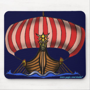バイキングの船のmousepadのデザイン マウスパッド
